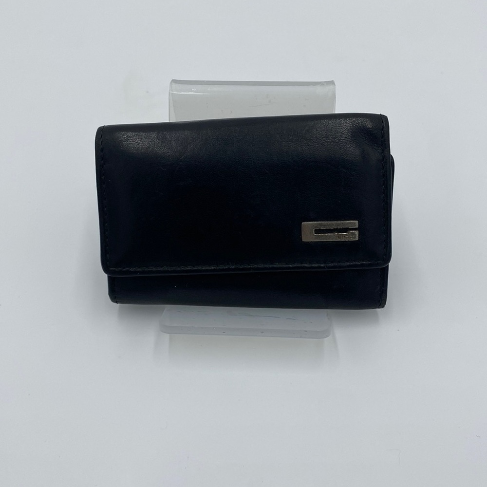 💯 AUTH. Gucci black leather 6 ring key holder